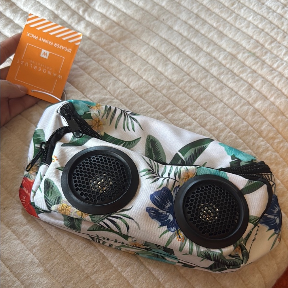 Wanderlust Floral Speaker Fanny Pack